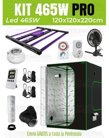 KIT ARMARIO 120X120X220 LED LUMATEK ATTIS 465W PRO 