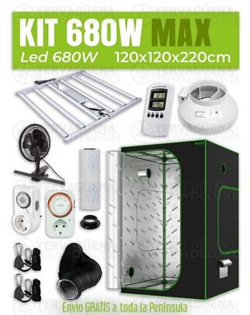 KIT ARMARIO 120X120X220 LED SPIDER KING 680W MAX