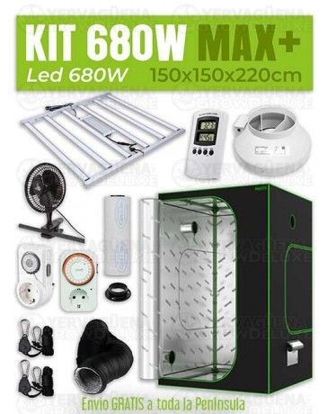 KIT ARMARIO 120X120X220 LED SPIDER KING 680W MAX+