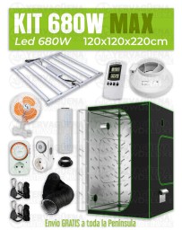 KIT ARMARIO 120X120X220 LED SPIDER KING 680W MAX